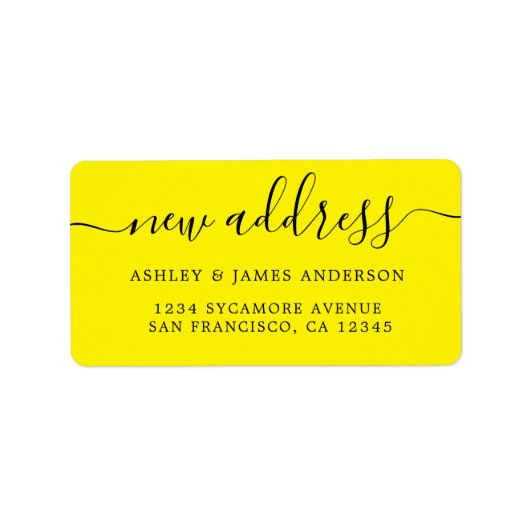 We hebben het label Bright Yellow New Address verp (Voorkant)