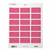 We hebben het label Hot Pink Nieuw adres verplaats (Full Sheet)