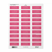 We hebben het label Hot Pink Nieuw adres verplaats (Full Sheet)