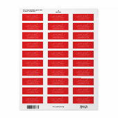 We hebben het label Red New Address verplaatst (Full Sheet)