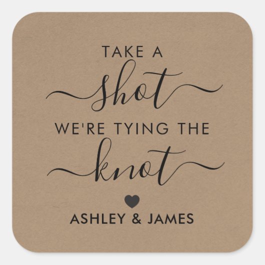 We hebben het Label van de Knot Wedding Gift getil (Voorkant)
