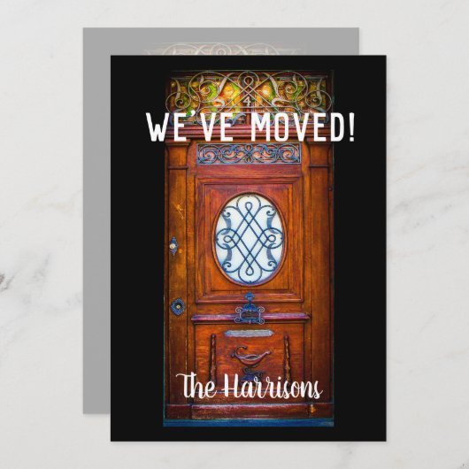 We hebben het moderne grafische deurscript verpla aankondiging (Voorkant / Achterkant)