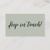We hebben het moderne handschrift Sage Insert Kaar Visitekaartje (Achterkant)
