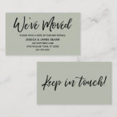 We hebben het moderne handschrift Sage Insert Kaar Visitekaartje (Voorkant / Achterkant)