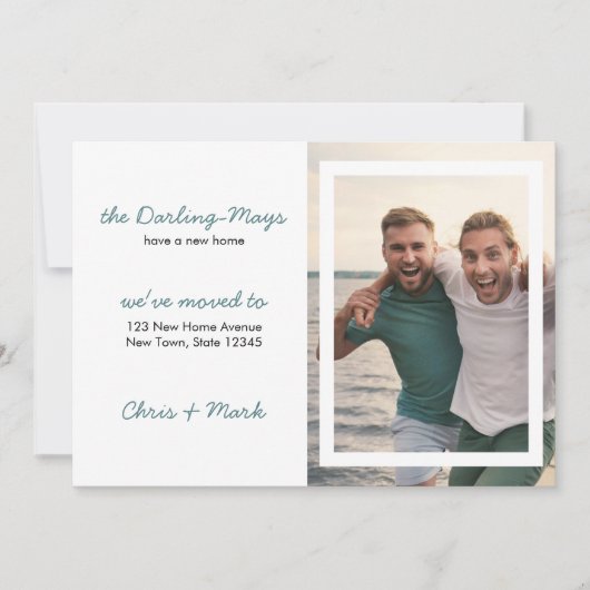 We hebben het moderne nieuwe adres van de Aangepas Aankondiging (Voorkant)