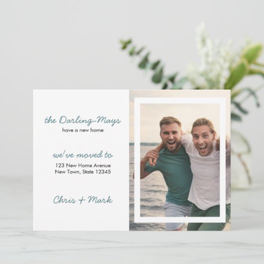 We hebben het moderne nieuwe adres van de Aangepas Aankondiging (Staand voorkant)