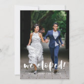 We hebben het moderne script bruiloft fotokaart aankondiging (Voorkant)