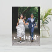 We hebben het moderne script bruiloft fotokaart aankondiging (Staand voorkant)