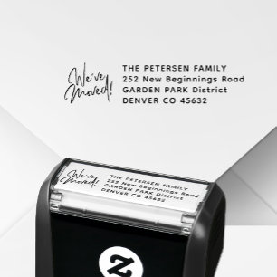 We hebben het moderne script return adres verplaat  zelfinktende stempel