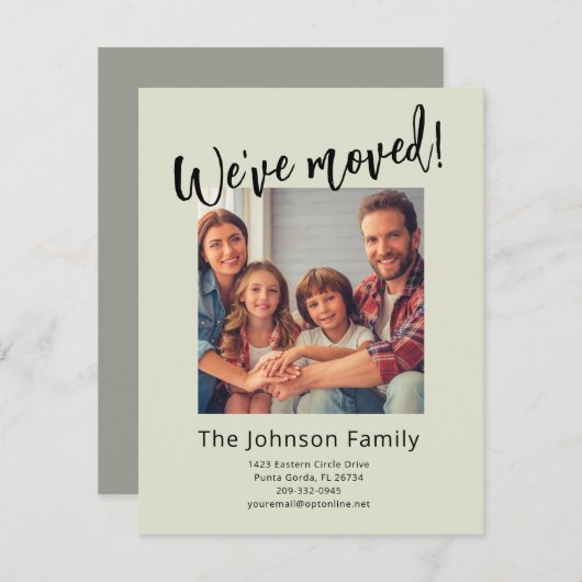 We hebben het moderne, stijlvolle familiebudget ve aankondiging (Voorkant / Achterkant)