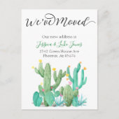 We hebben het New Address Announcement House Cactu Aankondigingskaart (Voorkant)