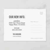 We hebben het New Address Love Couple verplaatst o Aankondigingskaart (Achterkant)