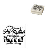 We hebben het niet allemaal bij elkaar. rubberstempel (Gestempeld)