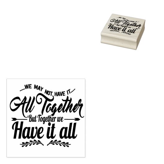 We hebben het niet allemaal bij elkaar. rubberstempel (Gestempeld)