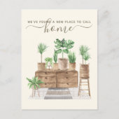 We hebben het nieuwe adres Cute Boho Waterverf Pla Feestdagenkaart (Voorkant)