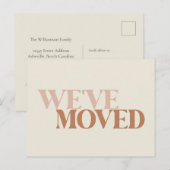 We hebben het nieuwe adres Elegant Terracotta verp Briefkaart (Voorkant / Achterkant)