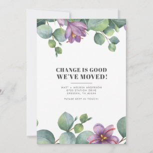 We hebben het nieuwe adres Eucalyptus Greenery Mov Aankondiging