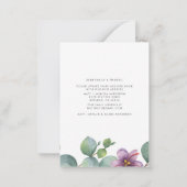 We hebben het nieuwe adres Eucalyptus Greenery Mov Notitiekaartje (Achterkant)