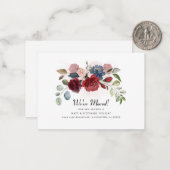 We hebben het nieuwe Adres Modern Floral Bewegend Notitiekaartje (Voorkant / Achterkant in situ)