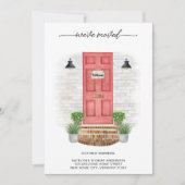 We hebben het nieuwe adres Modern Waterverf Red Do Aankondiging (Voorkant)