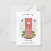 We hebben het nieuwe adres Modern Waterverf Red Do Notitiekaartje (Voorkant)