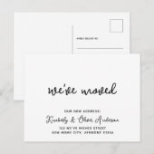 We hebben het nieuwe Adres Moderne Calligrafie Bew Aankondigingskaart (Voorkant / Achterkant)