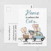 We hebben het nieuwe adres naar huis verplaatst wa briefkaart (Voorkant / Achterkant)