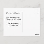 We hebben het nieuwe adres naar huis verplaatst wa briefkaart (Achterkant)