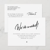 We hebben het nieuwe adres van de moderne familie  aankondigingskaart (Voorkant / Achterkant)