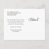 We hebben het nieuwe adres van de moderne familie  aankondigingskaart (Achterkant)