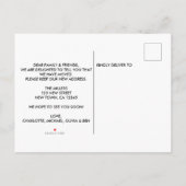 We hebben het nieuwe adres verplaatst aankondigingskaart (Achterkant)