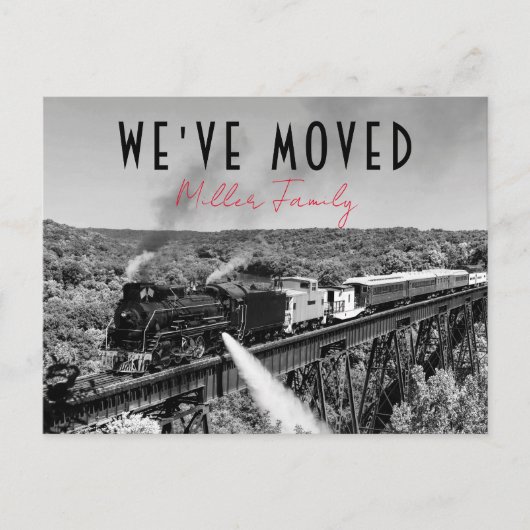 We hebben het nieuwe adres verplaatst en de aankon briefkaart (Voorkant)