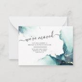 We hebben het nieuwe adres verplaatst notitiekaartje (Voorkant)