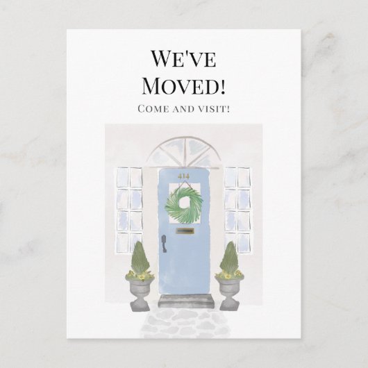 We hebben het nieuwe Briefkaart Blauwe Waterverf v (Voorkant)