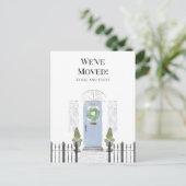 We hebben het nieuwe Home Blue Waterverf-Briefkaar Briefkaart (Staand voorkant)