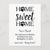 We hebben het nieuwe thuisadres Dog Pet Moving ver Aankondigingskaart (Voorkant)