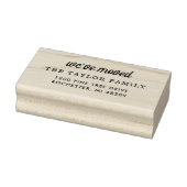 We hebben het nieuwe thuisretouradres verplaatst rubberstempel (Stempel)