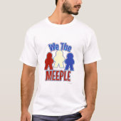 We hebben het ontwerp van de Meeple Tafelblad Game T-shirt (Voorkant)