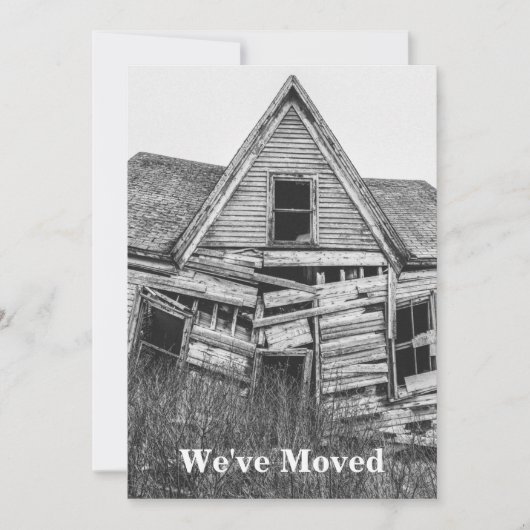 We hebben het oude, smerige huis verplaatst. aankondiging (Voorkant)