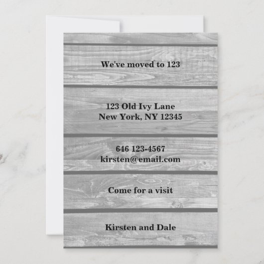 We hebben het oude, smerige huis verplaatst. aankondiging (Achterkant)