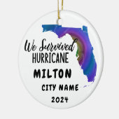 We hebben het overleefd! Hurricane Milton Florida  Keramisch Ornament (Links)