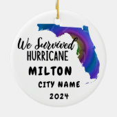 We hebben het overleefd! Hurricane Milton Florida  Keramisch Ornament (Achterkant)