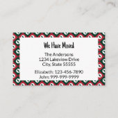 We hebben het patroon van rode groene kerstbomen v informatiekaartje (Voorkant)