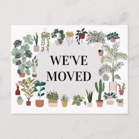 We hebben het Plant Moving Announcement Briefkaart (Voorkant)