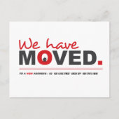 We hebben het Red Moving Announcement Briefkaart v (Voorkant)