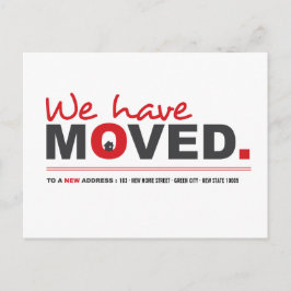 We hebben het Red Moving Announcement Briefkaart v