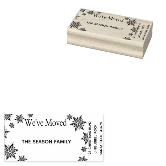 We hebben het retouradres verplaatst rubberstempel (Gestempeld)