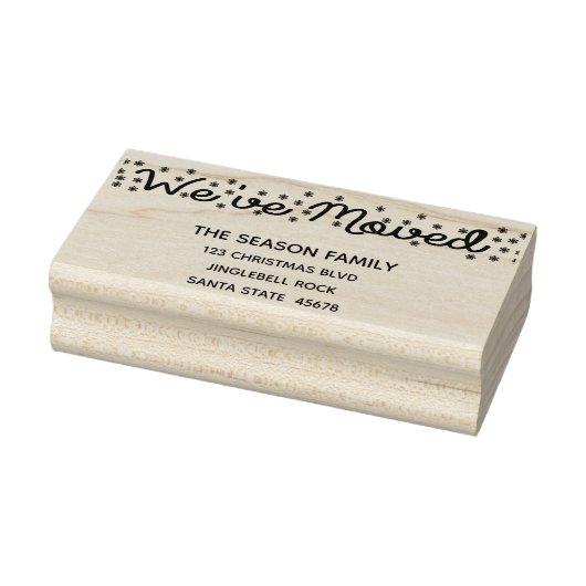 We hebben het retouradres verplaatst rubberstempel (Stempel)