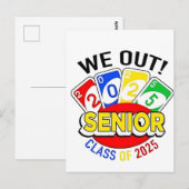 We hebben het Senior 2025 Gambling Game Afstuderen Briefkaart (Voorkant / Achterkant)