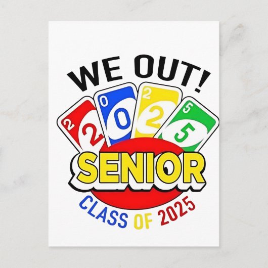 We hebben het Senior 2025 Gambling Game Afstuderen Briefkaart (Voorkant)